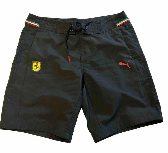 Mens PUMA Black Scuderia Ferrari 10th Anniversary Board Shorts Sz XS